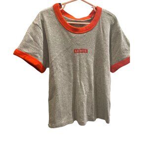 Levi's Kids Boys Gray and Orange short sleeve T-shirt size M